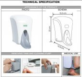 Şeker Portakalım Vialli S6MB Hazneli Medikal Sıvı Sabun Şampuan Dezenfektan Dispenseri 1000 ml Siyah - 4