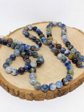 Kyanit Taşı Karışık Renkler YARIM Dizi 8mm (18cm uzunluğundadır) thumbnail 2