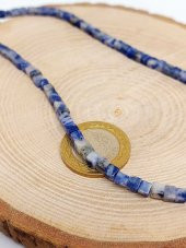 Sodalit Taşı Küp Şekilli YARIM Dizi 4mm (18cm uzunluğundadır) - 1