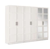 ÇAKIL MDF 6 Kapılı 2 Çekmeceli Gardrop Elbise Dolabı 240x53x216cm - 1