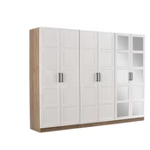 ÇAKIL MDF 6 Kapılı 2 Çekmeceli Gardrop Elbise Dolabı 240x53x216cm - 2