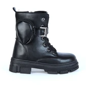 Moda Ayakkabı 7640 Tiwingo Siyah Kız Çocuk Bot Ayakkabı thumbnail 10