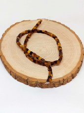 Kaplan Gözü Taşı Küp Şekilli YARIM Dizi 4mm (18cm uzunluğundadır) thumbnail 3