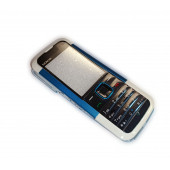 Nokia N5000 Kapak Nokia N5000 uyumlu Mavi Beyaz Kapak ön Kapak Arka Kapak Tuş Takımı - 2