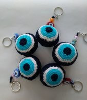 Nazar Boncuğu Amigurumi Organik Anahtarlık Oyuncak - 1
