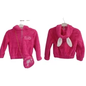 MARKAMPİNK WELSOFT BARBİE ÇANTALI FERMUARLI KIZ ÇOCUK SWEAT thumbnail 1