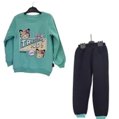 MOYES TREND BASKILI ÜÇ İP KIZ ÇOCUK TAKIM thumbnail 2