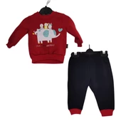 MOYES FİL KEDİ BASKILI KIZ BEBEK TAKIM - 2