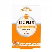 New Life B12 Plus Folik Asit ve Biotin İçeren Takviye Edici 30 Tablet - 1