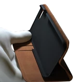 Apple iPhone 7 Plus Cüzdan Kılıf Hakiki Deri Deritel Desen Taba - 4