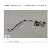 Toshiba L70-B, L70-B-151 POWER TETİK BUTONU - 1