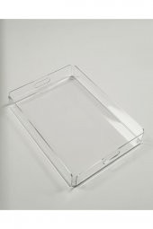Şeffaf Pleksi Tepsi 35x25 Cm Servis Sunum Tepsisi Dst-20205809 - 1