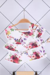 Babyhola Kız Bebek Çocuk Bluz Kapri Çantalı 3'lü Takım 2121 - 2