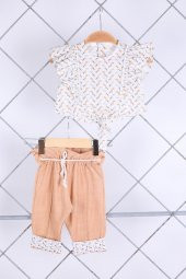 Babyhola Kız Bebek Çocuk Bluz Pantolon Alt Üst Salaş Takım 2'li 21020 - 1