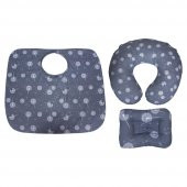 Sevibebe Anne Bebek Minderi Emzirme Yastığı Emzirme Örtüsü 3lü Set Uç Uç Desen 75-90 - 5