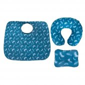 Sevibebe Anne Bebek Minderi Emzirme Yastığı Emzirme Örtüsü 3lü Set Tüy Desen 75-91 - 1