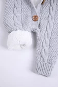 Babyhola %100 Kalın Triko İçi Velsoft Tulum Kız Erkek Bebek Çocuk Kapüşonlu Kışlık Dış Tulum 5710 - 7