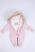 Babyhola %100 Kalın Triko İçi Velsoft Tulum Kız Erkek Bebek Çocuk Kapüşonlu Kışlık Dış Tulum 5710 - 10