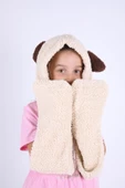 Babyhola Kız Erkek Babyhola Kız Erkek Çocuk Kulaklı Peluş Bere Cep Eldivenli Kışlık 1300 - 10