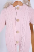 Babyhola %100 Kalın Triko İçi Velsoft Tulum Kız Erkek Bebek Çocuk Kapüşonlu Kışlık Dış Tulum 5713 - 11