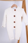 Babyhola %100 Kalın Triko İçi Velsoft Tulum Kız Erkek Bebek Çocuk Ponpon Kapüşonlu Kışlık Dış Tulum 5716 - 9