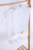 Babyhola Organik %100 Triko Kız Erkek Bebek Yenidoğan Tulum Takım 5'li Kutulu Set 0-3 ay Hediyelik Hastane Çıkışı 5907 - 2