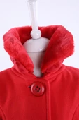 Babyhola Kız Bebek Çocuk Kürk Yaka Astarlı Kaşe Kaban Kışlık 13487 - 6