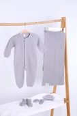 Babyhola Organik %100 Triko Kız Erkek Bebek Yenidoğan Tulum Takım 5'li Kutulu Set 0-3 ay Hediyelik Hastane Çıkışı 5907 - 11