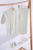 Babyhola Organik %100 Triko Kız Erkek Bebek Yenidoğan Tulum Takım 5'li Kutulu Set 0-3 ay Hediyelik Hastane Çıkışı 5908 - 8