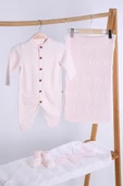 Babyhola Organik %100 Triko Kız Erkek Bebek Yenidoğan Tulum Takım 5'li Kutulu Set 0-3 ay Hediyelik Hastane Çıkışı 5906 - 1