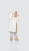 Babyhola Kız Bebek Çocuk Pamuk Astarlı Külah Kapüşonlu Peluş Kaban Kışlık 13622 - 8