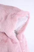 Babyhola Kız Bebek Çocuk Pamuk Astarlı Külah Kapüşonlu Peluş Kaban Kışlık 13622 - 5