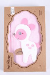 Babyhola Kız Erkek Bebek Triko Battaniye Kutulu Hediyelik Sevimli Hayvanlar 3 Boyutlu Ceylan Figürü 2002 - 4