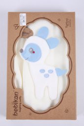 Babyhola Kız Erkek Bebek Triko Battaniye Kutulu Hediyelik Sevimli Hayvanlar 3 Boyutlu Ceylan Figürü 2002 - 9