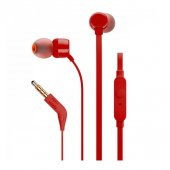 JBL T110 Mikrofonlu Kablolu Kulak İçi Kulaklık Kırmızı - 1