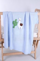 Babyhola Kız Erkek Bebek Triko Battaniye Kutulu Hediyelik Sevimli Hayvanlar 3 Boyutlu Lama Figürü 2005 - 1