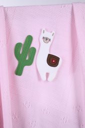 Babyhola Kız Erkek Bebek Triko Battaniye Kutulu Hediyelik Sevimli Hayvanlar 3 Boyutlu Lama Figürü 2005 - 5