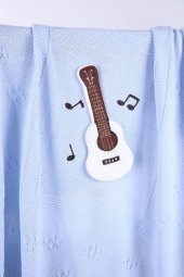 Babyhola Kız Erkek Bebek Triko Battaniye Kutulu Hediyelik Sevimli Hayvanlar 3 Boyutlu Gitar Figürü 2009 - 5