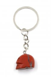 Red Jasper Doğal Taş Kuru Kafa Model Anahtarlık - 1