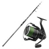 YekOutdoor Sazan Kamışı Seti Okuma Alaris Tele Surf 390 cm 100-200 gr Surf Kamışı & Dam Quick Darkside 4B Spod 7000S FD 3+1BB 200M 30LB Olta Makinesi - 1