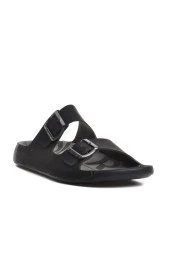 Ayakmod Kahve Çift Bantlı Erkek Terlik - 3