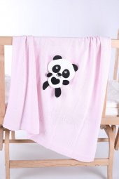 Babyhola Kız Erkek Bebek Triko Battaniye Kutulu Hediyelik Sevimli Hayvanlar 3 Boyutlu Panda Figürü 2001 - 1