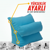 XPERMATE Yükseklik Ayarlı Tv Yastığı Bel Destek Yastığı Sırt Yastığı Boyun Destekli Yastık Ameliyat Sonrası YastıkMavi - 1