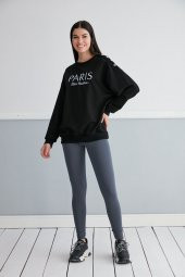 Thin Shop, Baskılı, Omuz Detaylı, Pamuklu Sweatshirt - 5
