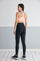 YÜKSEK BEL TOPARLAYICI CEPLİ SPORCU TAYT - SİYAH TAYT - SPOR TAYT - CEPLİ TAYT - TOPARLAYICI TAYT - 4