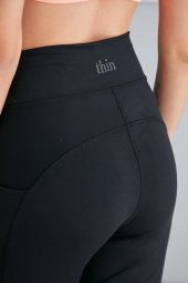 YÜKSEK BEL TOPARLAYICI CEPLİ SPORCU TAYT - SİYAH TAYT - SPOR TAYT - CEPLİ TAYT - TOPARLAYICI TAYT - 5