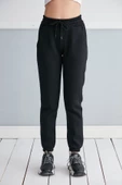ÜÇ İPLİK PAMUK CEPLİ JOGGER SİYAH EŞOFMAN ALT - EŞOFMAN ALT - BAYAN EŞOFMAN - SİYAH JOGGER - 2