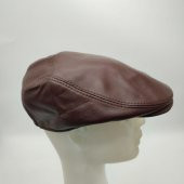 Klasik Kesim Deri Kasket Fındık Renk - 2