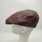 Klasik Kesim Deri Kasket Fındık Renk - 4