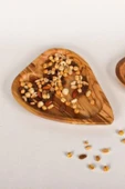 Globy Zeytin Ağacı Kalp Servis Sunum Tabağı 20x14 cm - 1
